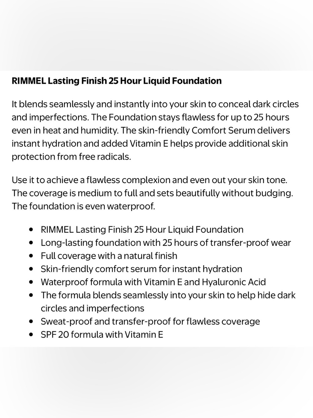 NEW Rimmel London Lasting Finish Foundation in Light Neutral 100 Ivory - Picture 11 of 15